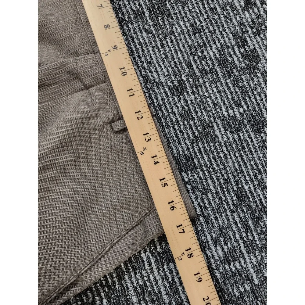Banana Republic Dress Pants‎ Men 34x32 Brown Herringbone Tailored Flat Front